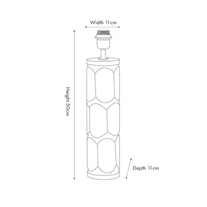 Tall Rustic Natural Mango Wood Table Lamp with White Linen Drum Shade – Hand-Carved Embossed Scallop Design Wooden Light Dimensions 67x35x35cm - Click Style