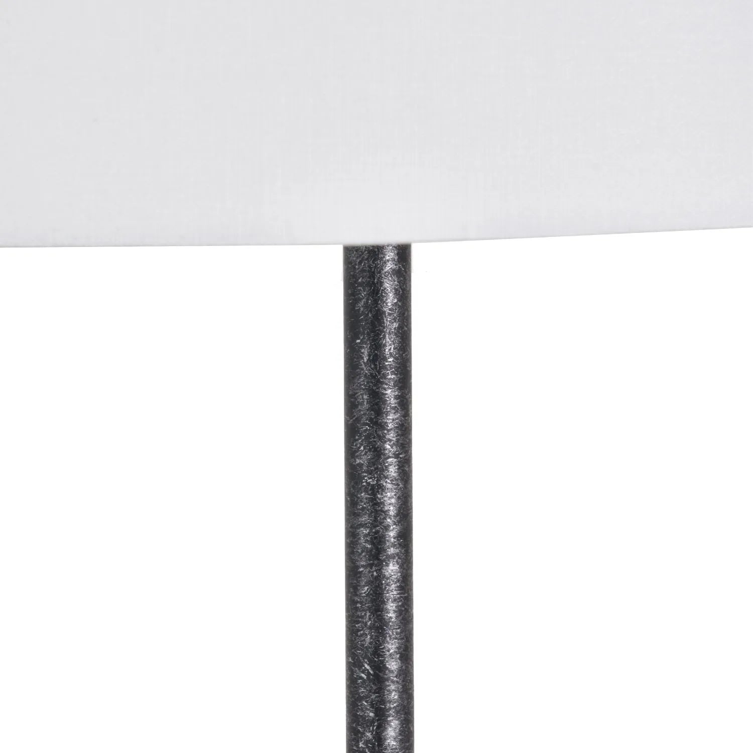 Textured Graphite Grey Metal Ball Floor Lamp with White Linen Drum Shade – Sculptural Stacked Dome & Sphere Design 160x40x40cm | Click Style