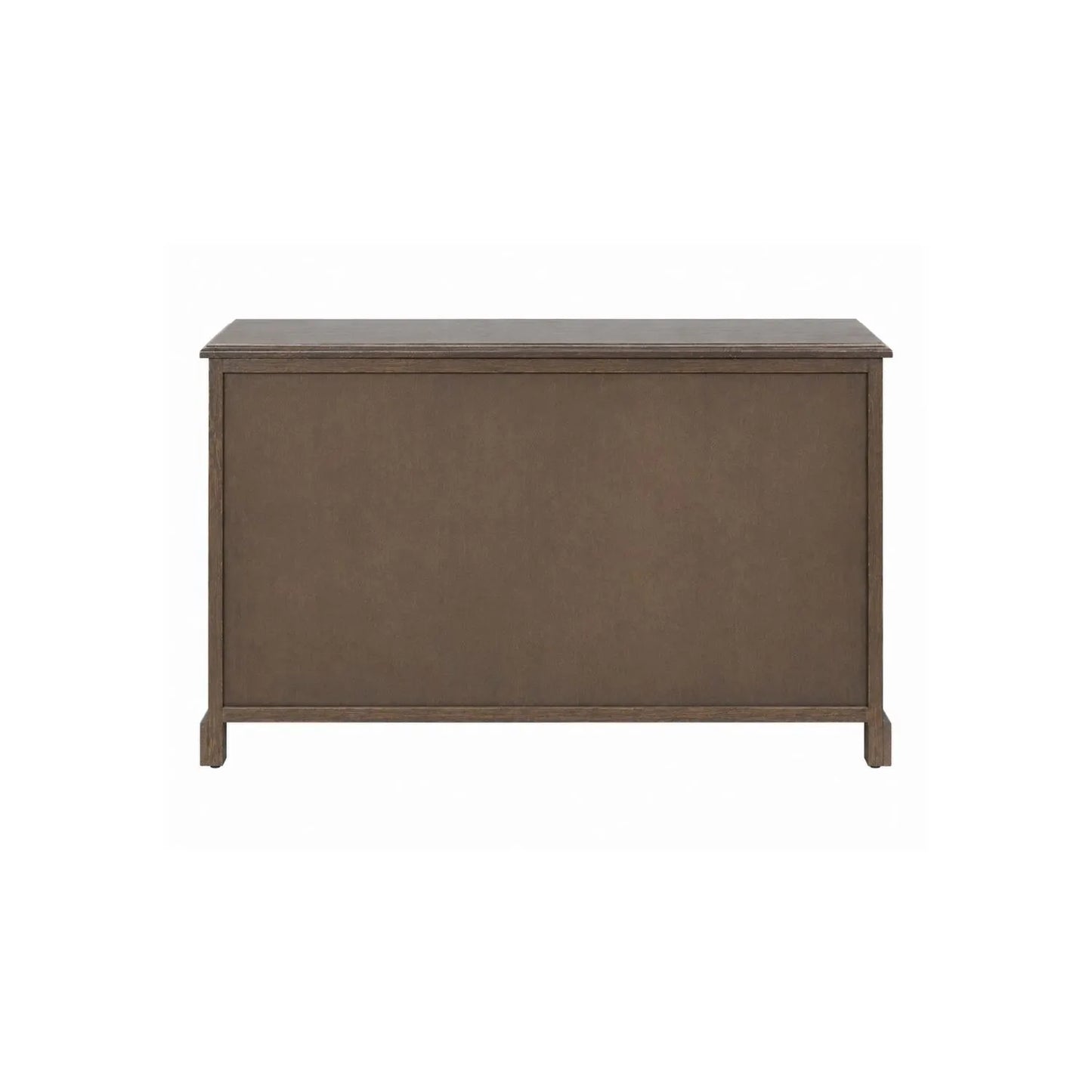 Turquoise blue and neutral distressed pine wood 12 drawer storage chest – rear view | Click Style