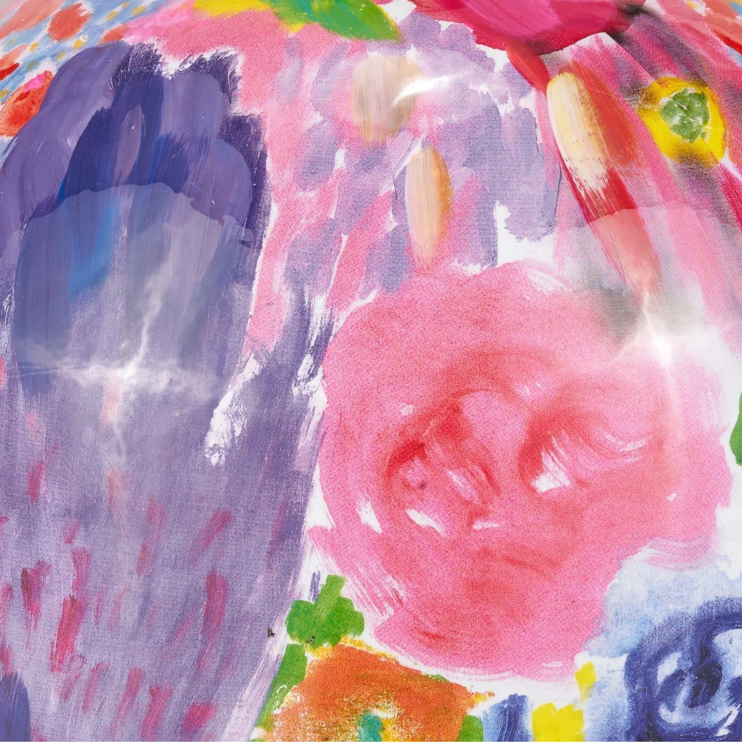 Vibrant Matisse-Style Multi-Colour Ceramic Urn Table Lamp with Black Cotton Drum Shade & Gold Detailing – Artistic Painterly Lighting 61x40x40cm | Click Style