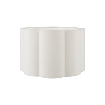 Vibrant Matisse-Style Multi-Colour Ceramic Urn Table Lamp with White Handloom Cotton Scalloped Drum Shade & Gold Detailing – Artistic Painterly Lighting 65x40x40cm | Click Style