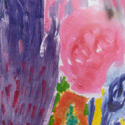 Vibrant Matisse-Style Multi-Colour Ceramic Urn Vase with Abstract Painterly Floral Brushstroke Design & Gold Rim and Base – Decorative Statement Home Décor Vase 29x26x26cm | Click Style