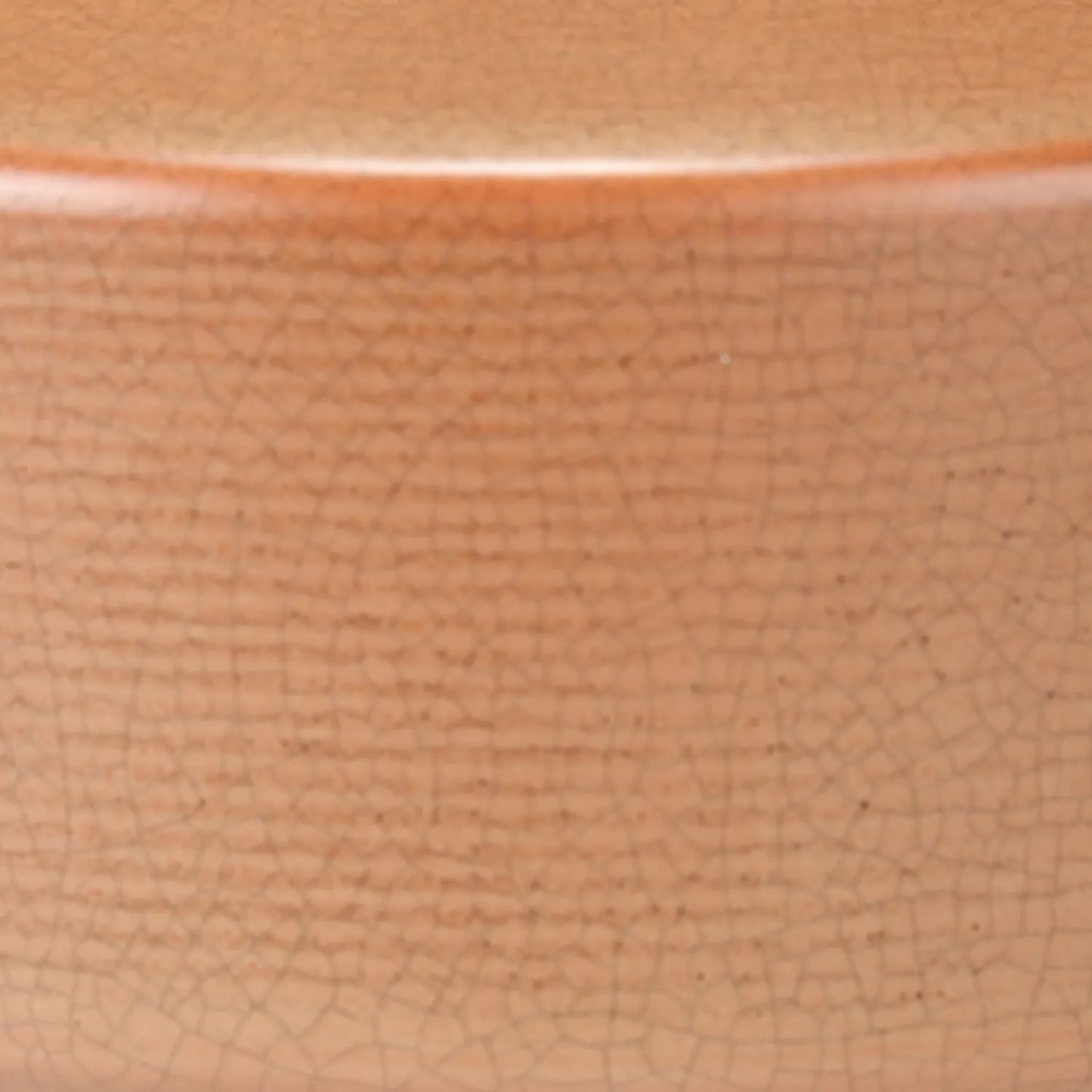 Warm Cinnamon Crackle-Effect Ceramic Table Lamp with Linen Drum Shade – Sculptural Earthy Stoneware Table Light 38x28x28cm | Click Style