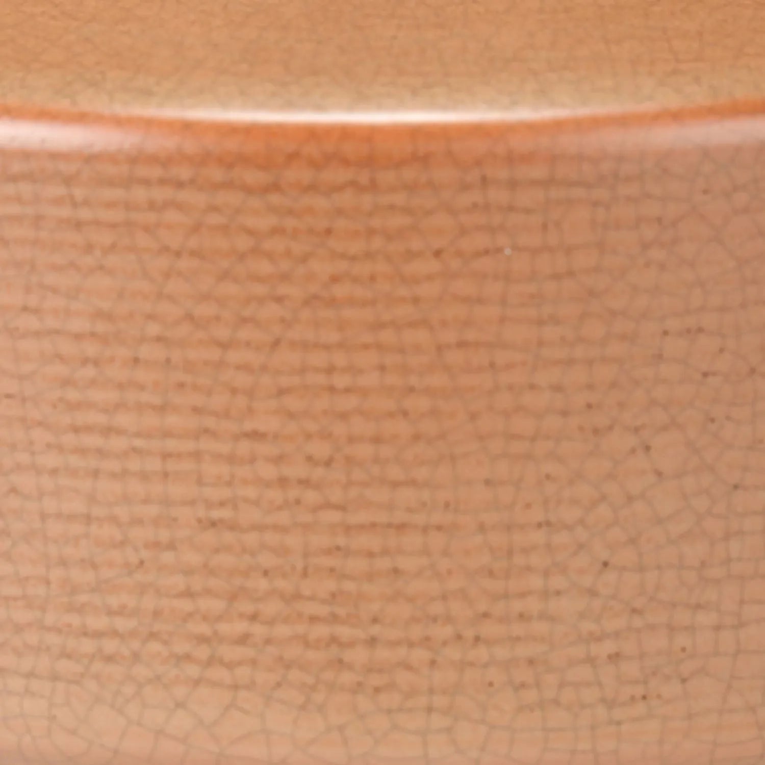 Warm Cinnamon Crackle-Effect Ceramic Table Lamp with Linen Drum Shade – Sculptural Earthy Stoneware Table Light 38x28x28cm | Click Style