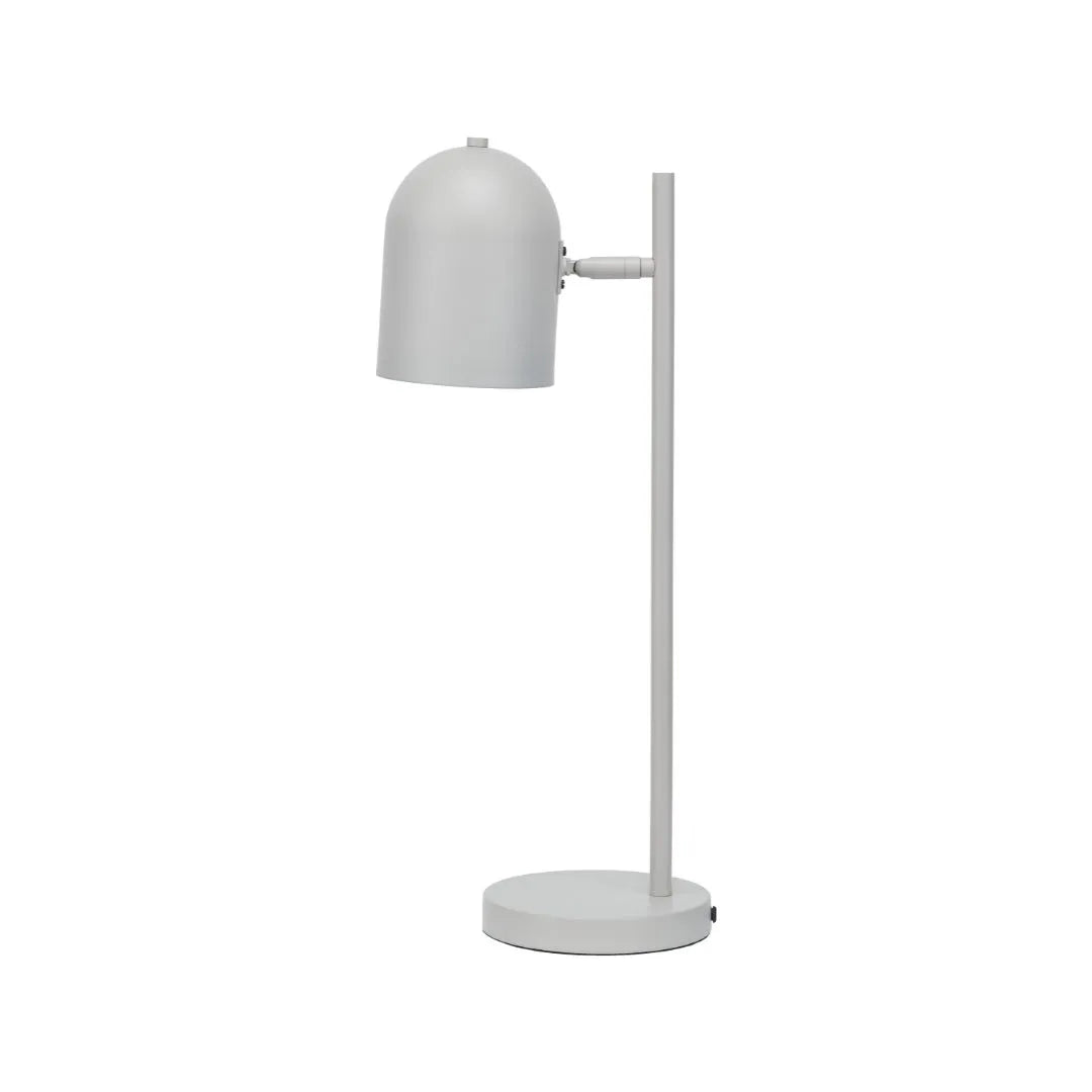 Warm grey metal table lamp with adjustable cloche shade – modern bedside and desk task lighting 55x16x23cm | Click Style