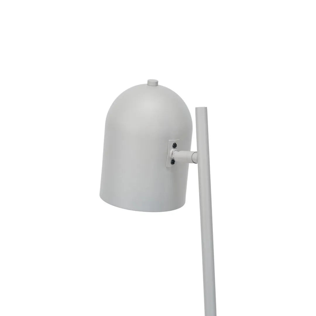 Warm grey metal table lamp with adjustable cloche shade – modern bedside and desk task lighting 55x16x23cm | Click Style