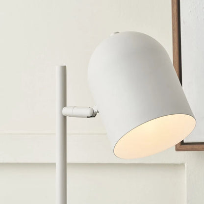 Warm grey metal table lamp with adjustable cloche shade – modern bedside and desk task lighting 55x16x23cm | Click Style