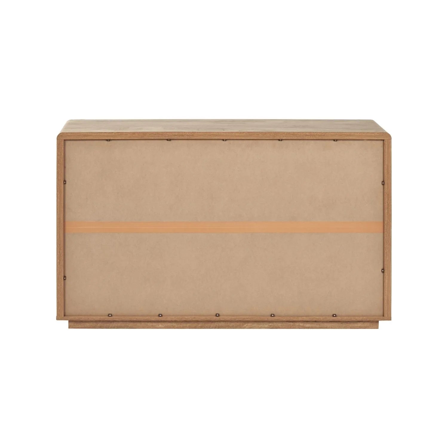 Warm Natural Oak Effect Handleless 6 Drawer Chest of Drawers back view | Click Style