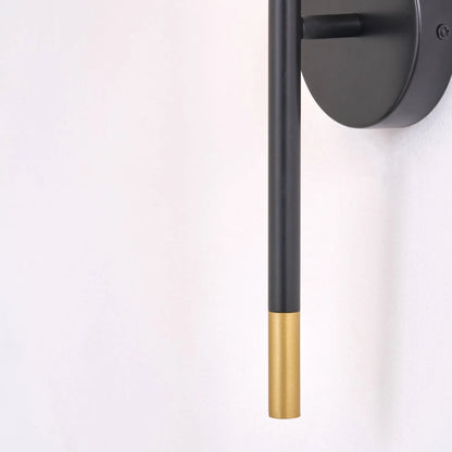 White Glass Orb Shade with Black & Gold Metal Wall Light – Modern Wall Light for Contemporary Interiors 35x11x21cm | Click Style