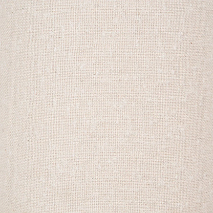White Slubby Handloom Fabric Table Lamp with Tapered Column Base & Textured Tall Drum Shade 92x22x22cm | Click Style