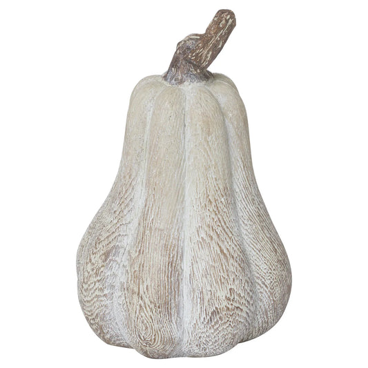 Whitewashed Twisted Pumpkin Ornament - Click Style