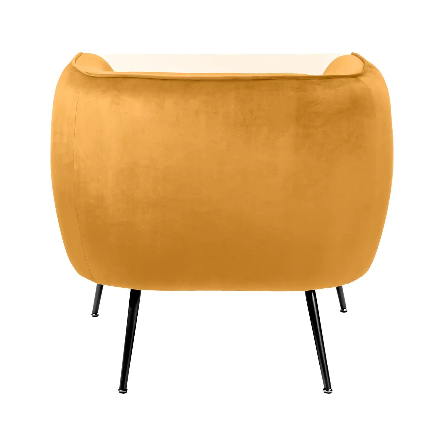 Aalya Gold Velvet Armchair with Gold/Black Metal Legs – Click Style