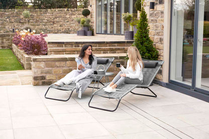 Antigua Grey String Sun Loungers Set of Two – Click Style