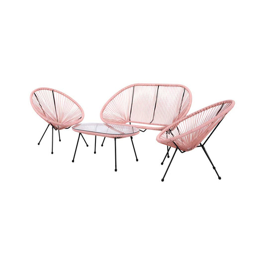 Antigua Pink String Garden Lounge Set – Click Style