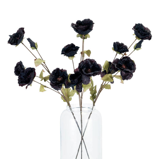 Artificial Black Poppy Stem – Click Style