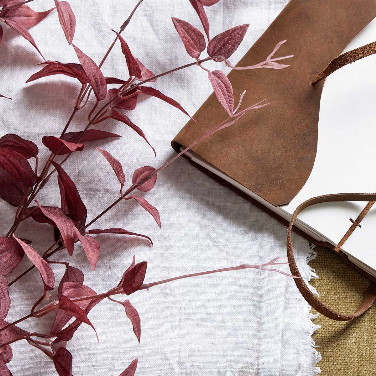 Artificial Burgundy Foliage Branch – Click Style