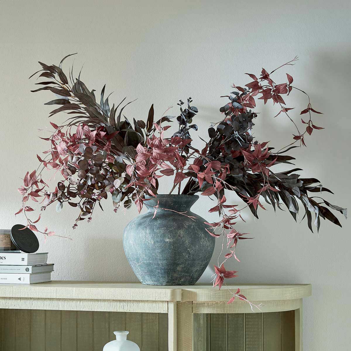 Artificial Burgundy Foliage Branch – Click Style