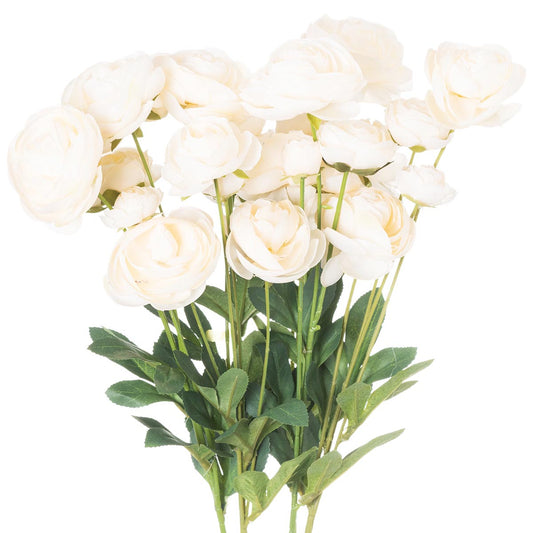 Artificial Soft Cream Ranunculus Stem – Click Style