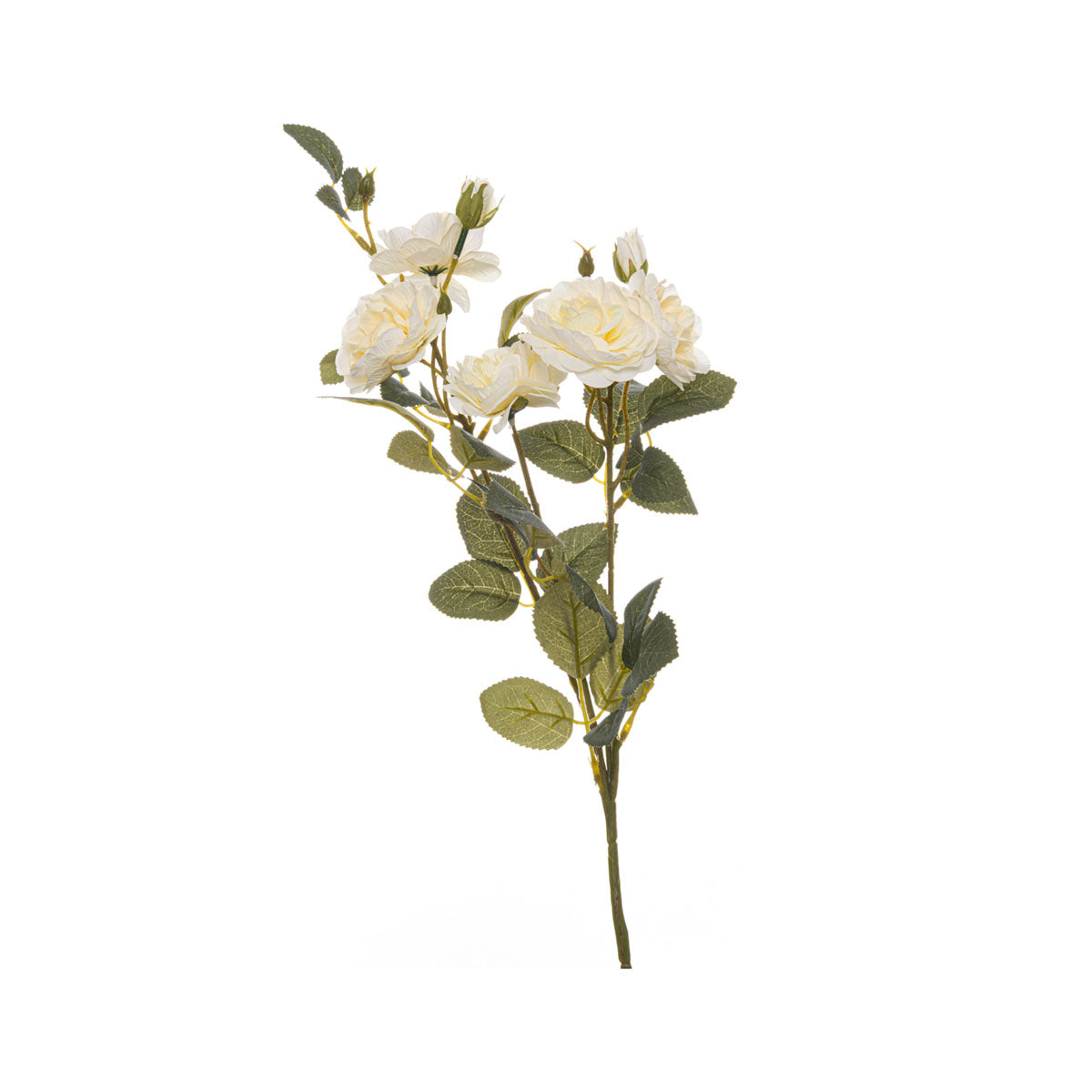 Artificial Creamy White Cottage Rose Stem – Click Style