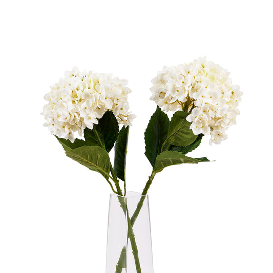 Artificial Creamy White Hydrangea Stem – Click Style