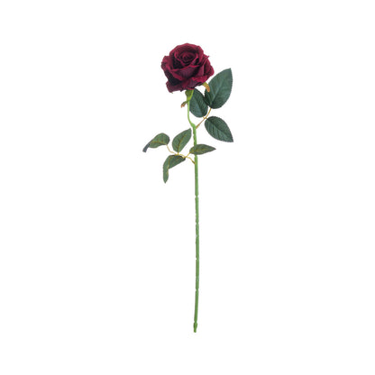 Artificial Deep Red Rose Stem – Click Style