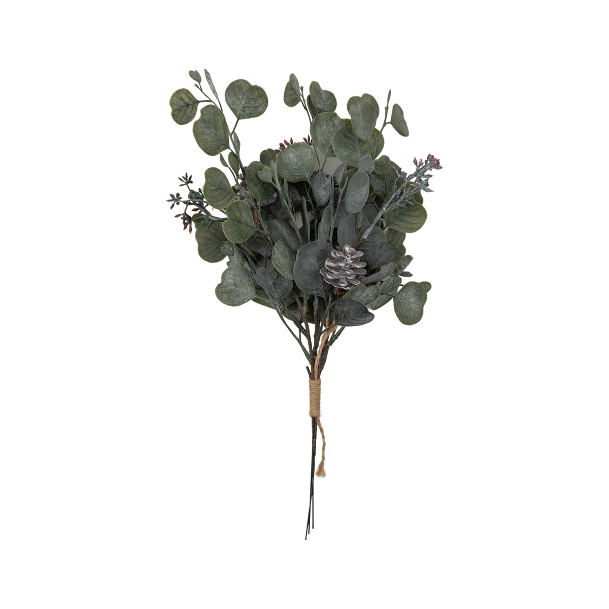 Artificial Dusty Green Seeded Eucalyptus Arrangement Bunch of 3