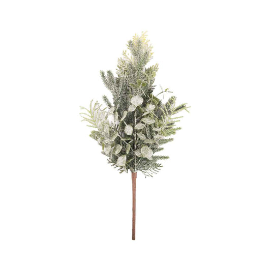 Artificial Frosted Fern & Eucalyptus Sprig – Click Style