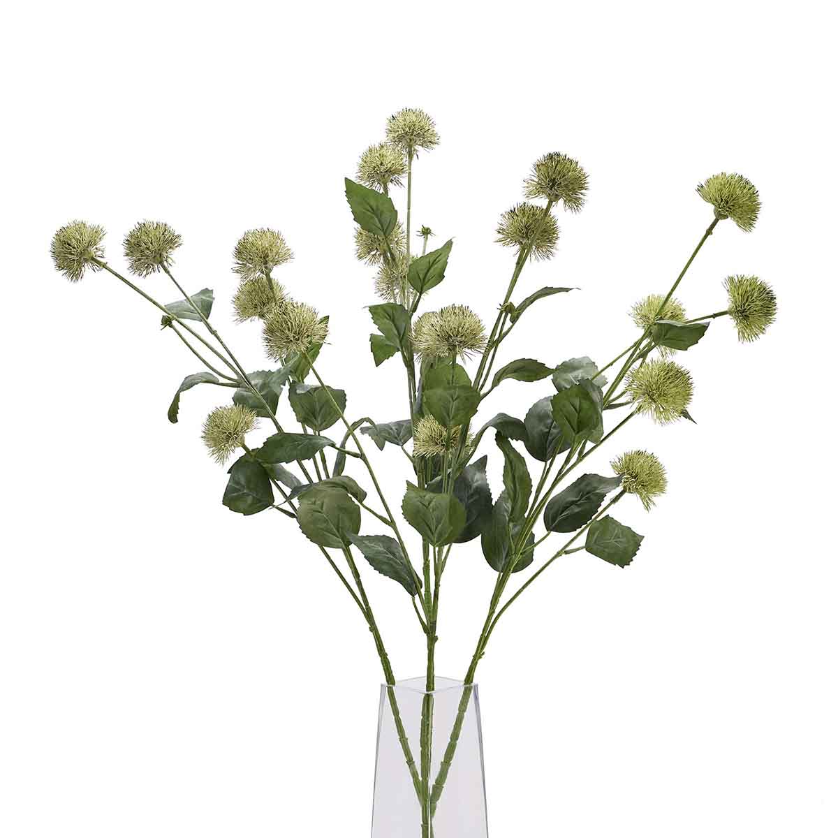 Artificial Green Globe Thistle Stem – Click Style