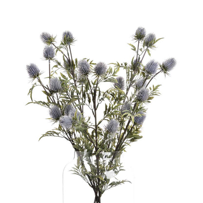 Artificial Light Blue Sea Holly Stem – Click Style