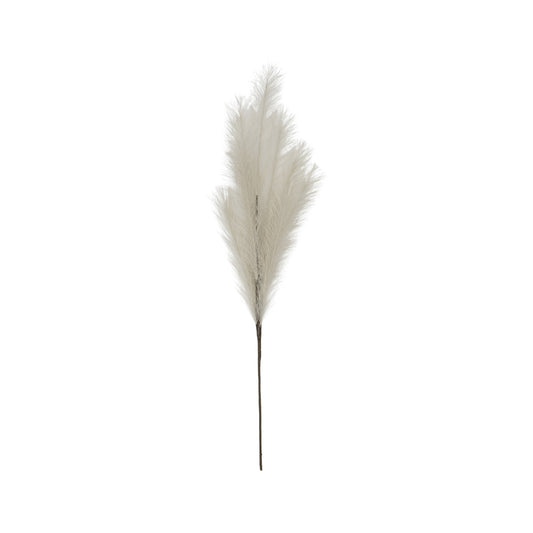 Artificial Light Grey Feather Pampas Grass Bunch of 6 Stems– Click Style