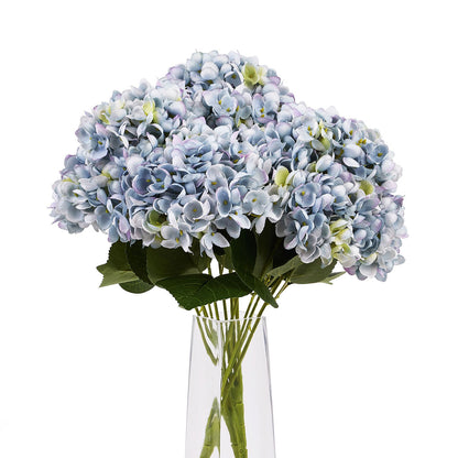 Artificial Multi-Tonal Blue Multi-Bloom Hydrangea Stem – Click Style