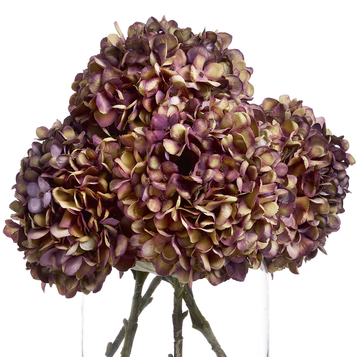 Artificial Multi-Tonal Purple Hydrangea Stem – Click Style