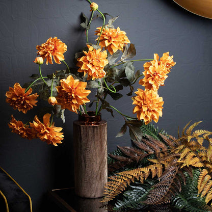 Artificial Orange Dahlia Spray – Click Style