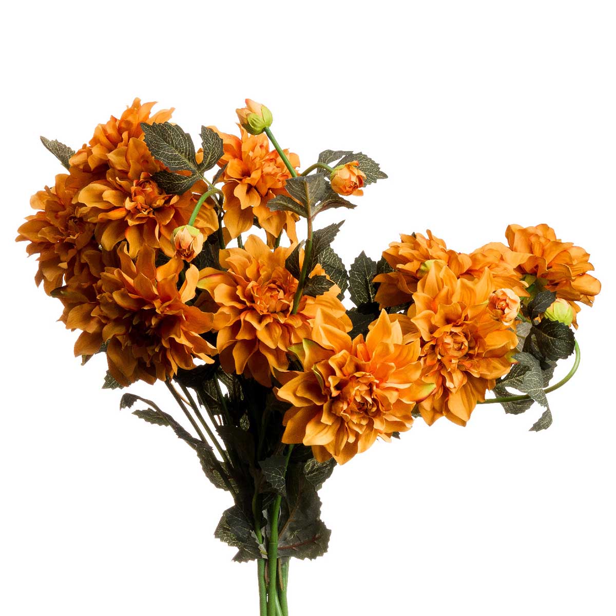 Artificial Orange Dahlia Spray – Click Style