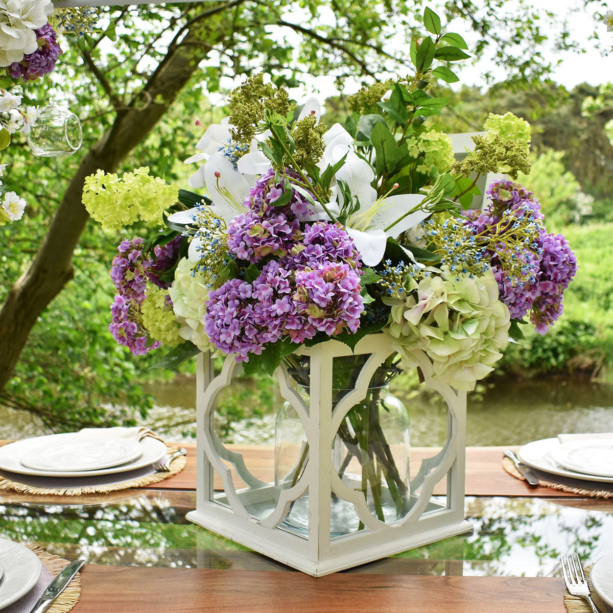 Artificial Pale Green Hydrangea Stem – Click Style