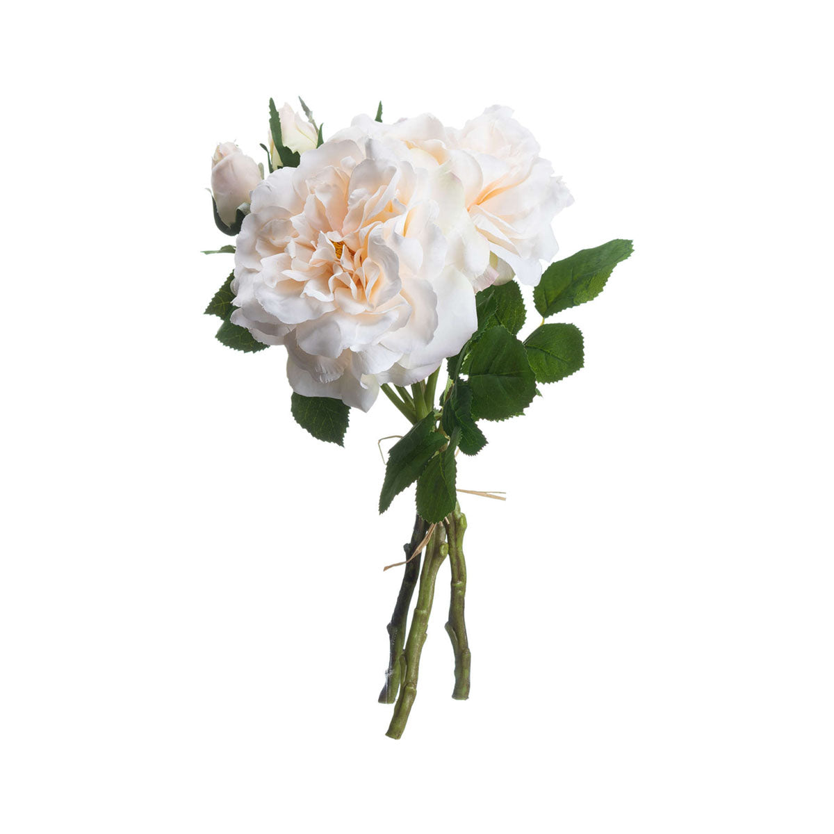 Artificial Pale Peach Rose Bunch of 3 Stems – Click Style