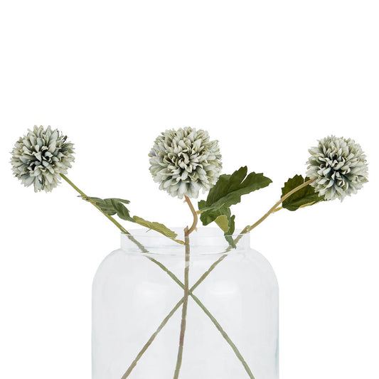 Artificial Short Pale Teal Chrysanthemum Stem – Click Style