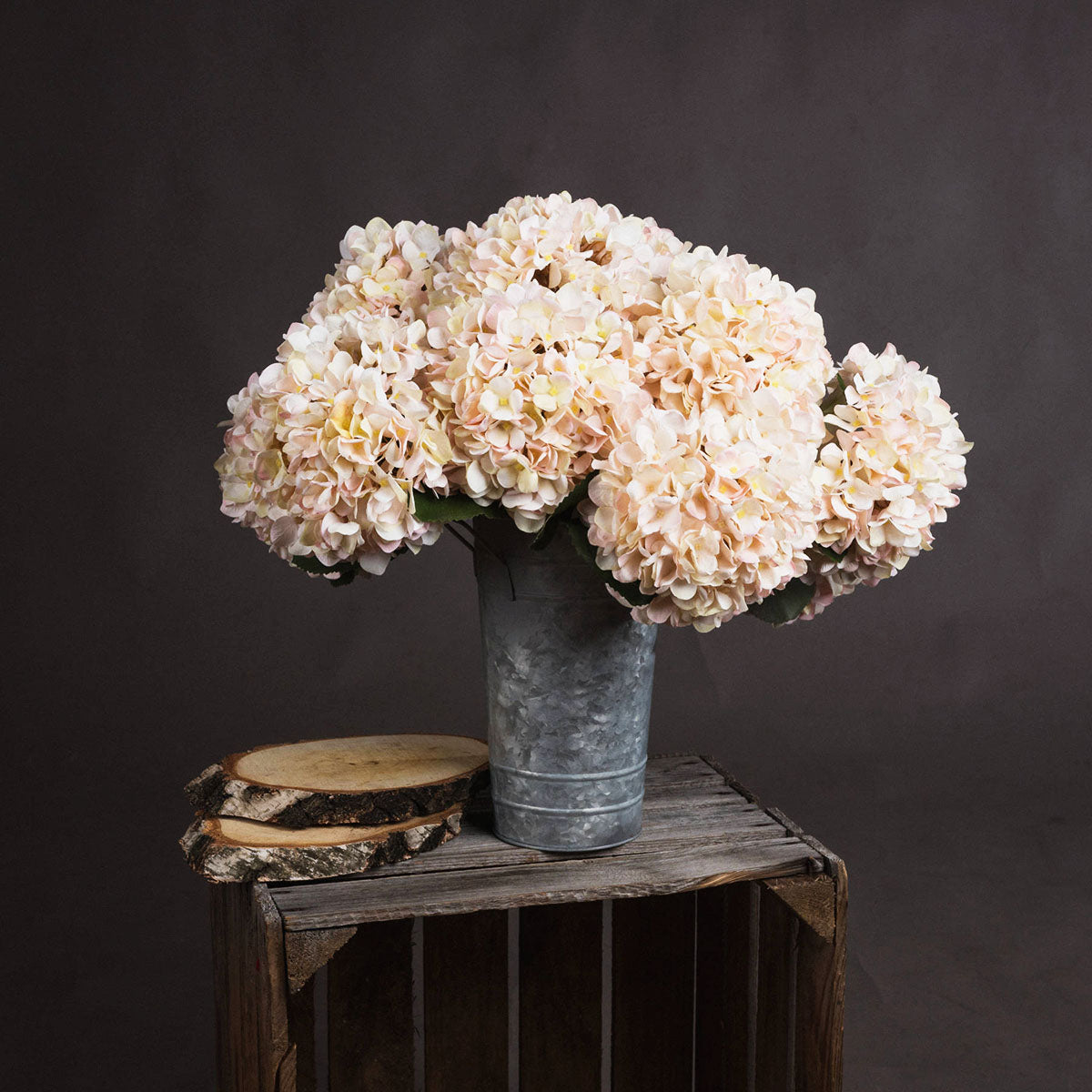 Artificial Peach Blush Hydrangea Stem – Click Style