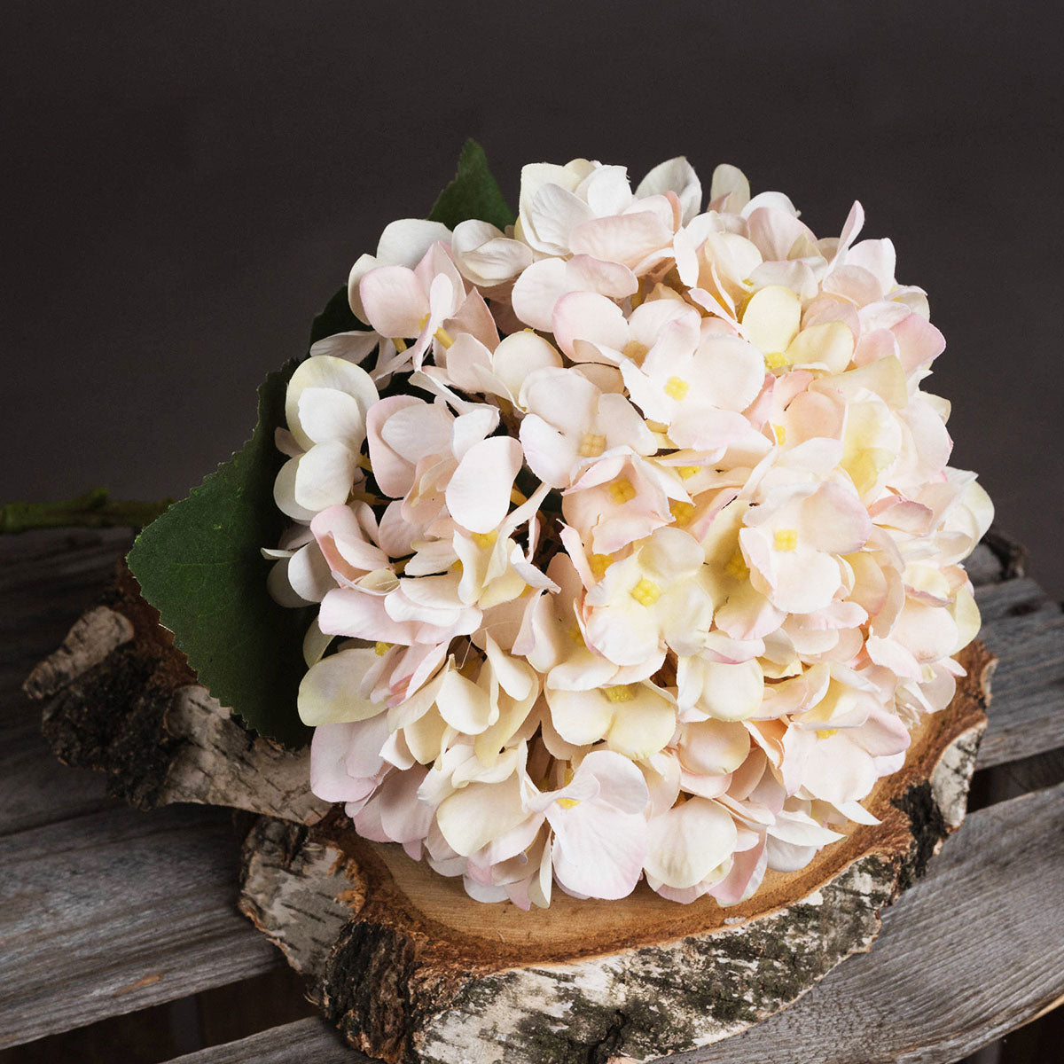 Artificial Peach Blush Hydrangea Stem – Click Style