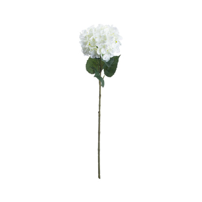 Artificial Pure White Hydrangea Stem – Click Style