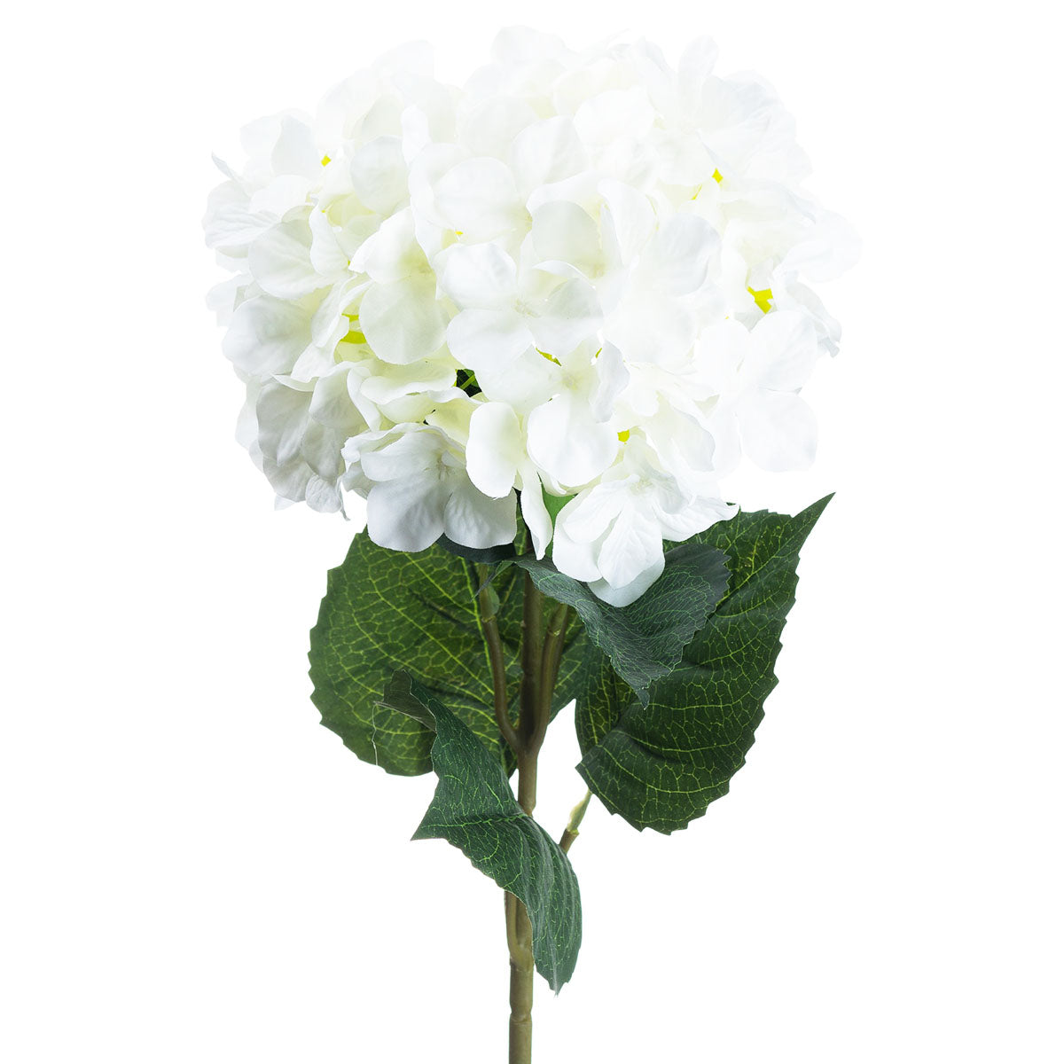 Artificial Pure White Hydrangea Stem – Click Style