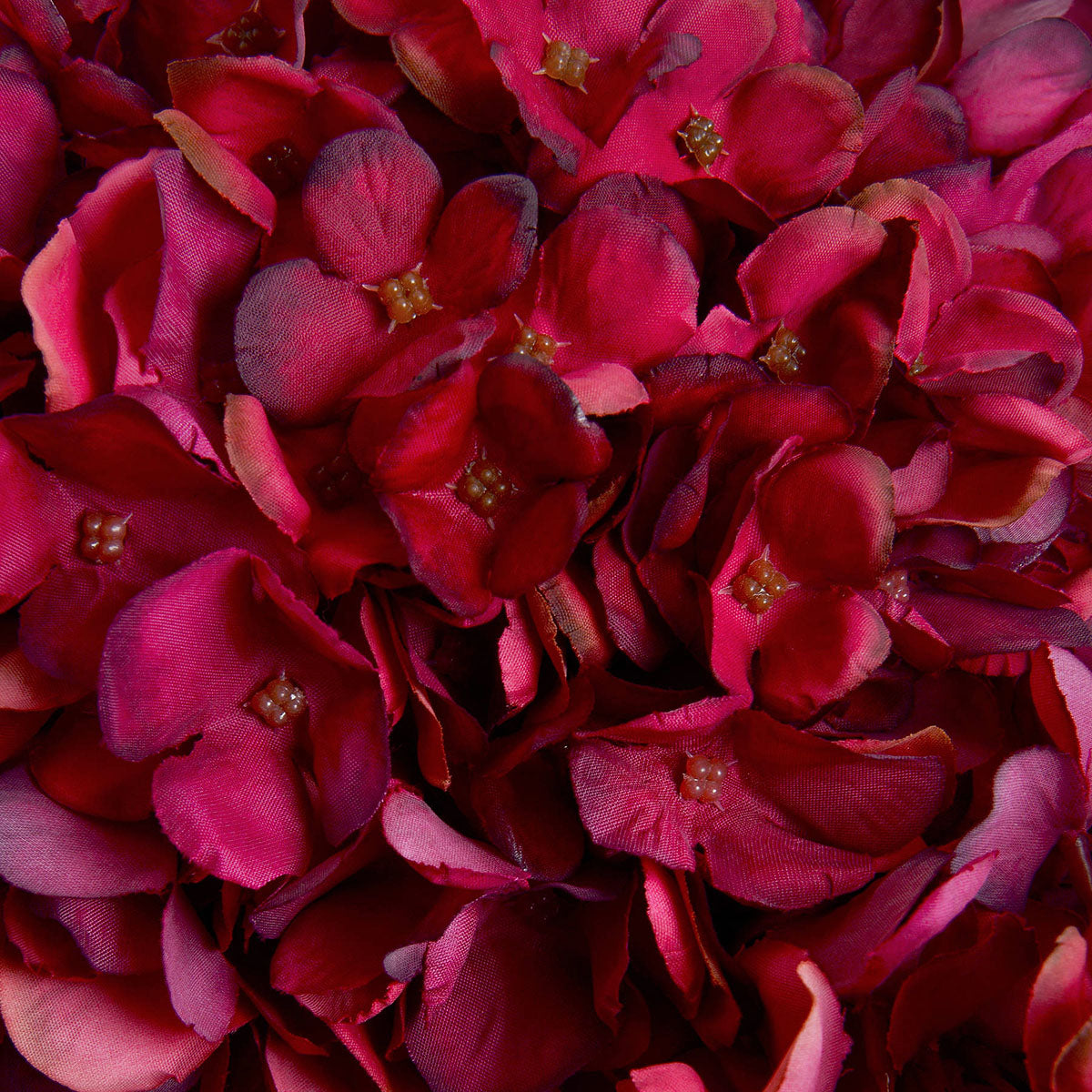 Artificial Ruby Red Hydrangea Stem – Click Style