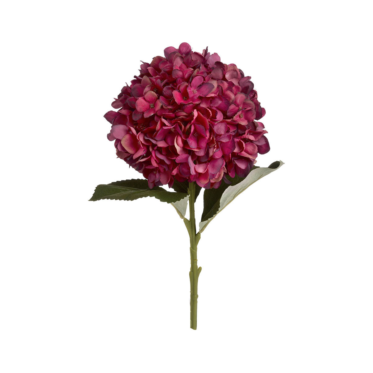 Artificial Ruby Red Hydrangea Stem – Click Style