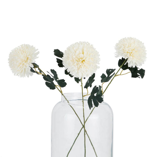 Artificial Short White Chrysanthemum Stem – Click Style
