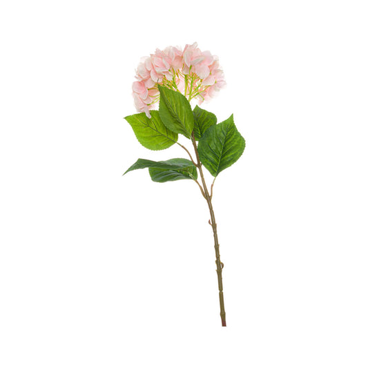 Artificial Soft Pink Hydrangea Stem – Click Style