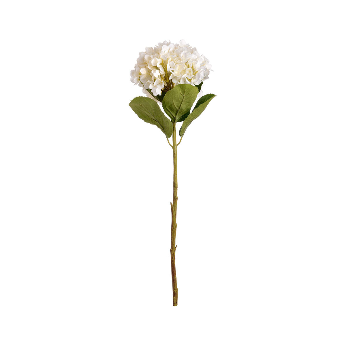 Artificial Soft White Large-Bloomed Hydrangea Stem – Click Style