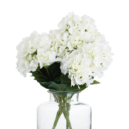 Artificial Soft White Multi-Bloom Hydrangea Stem – Click Style
