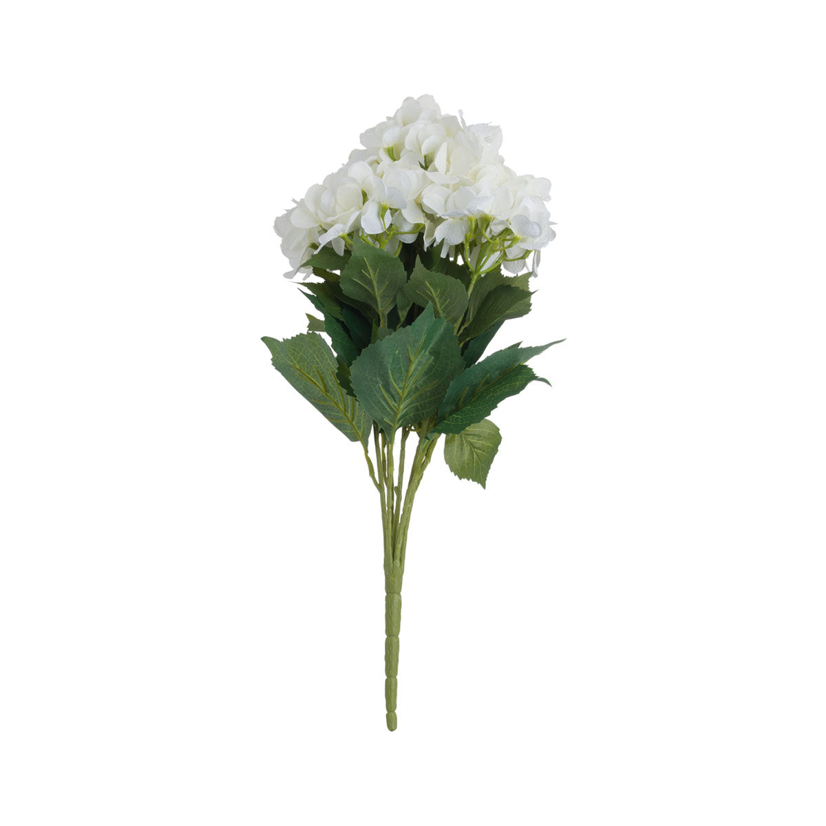 Artificial Soft White Multi-Bloom Hydrangea Stem – Click Style