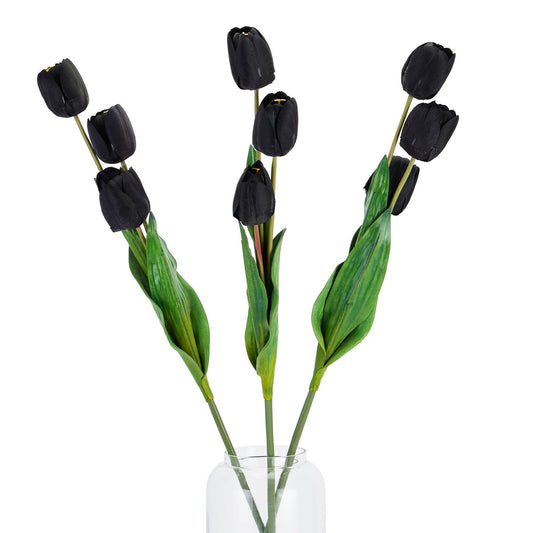 Artificial Tall Black Tulip Stem – Click Style