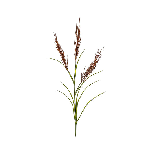 Artificial Tall Russet & Green Pampas Grass Spray– Click Style